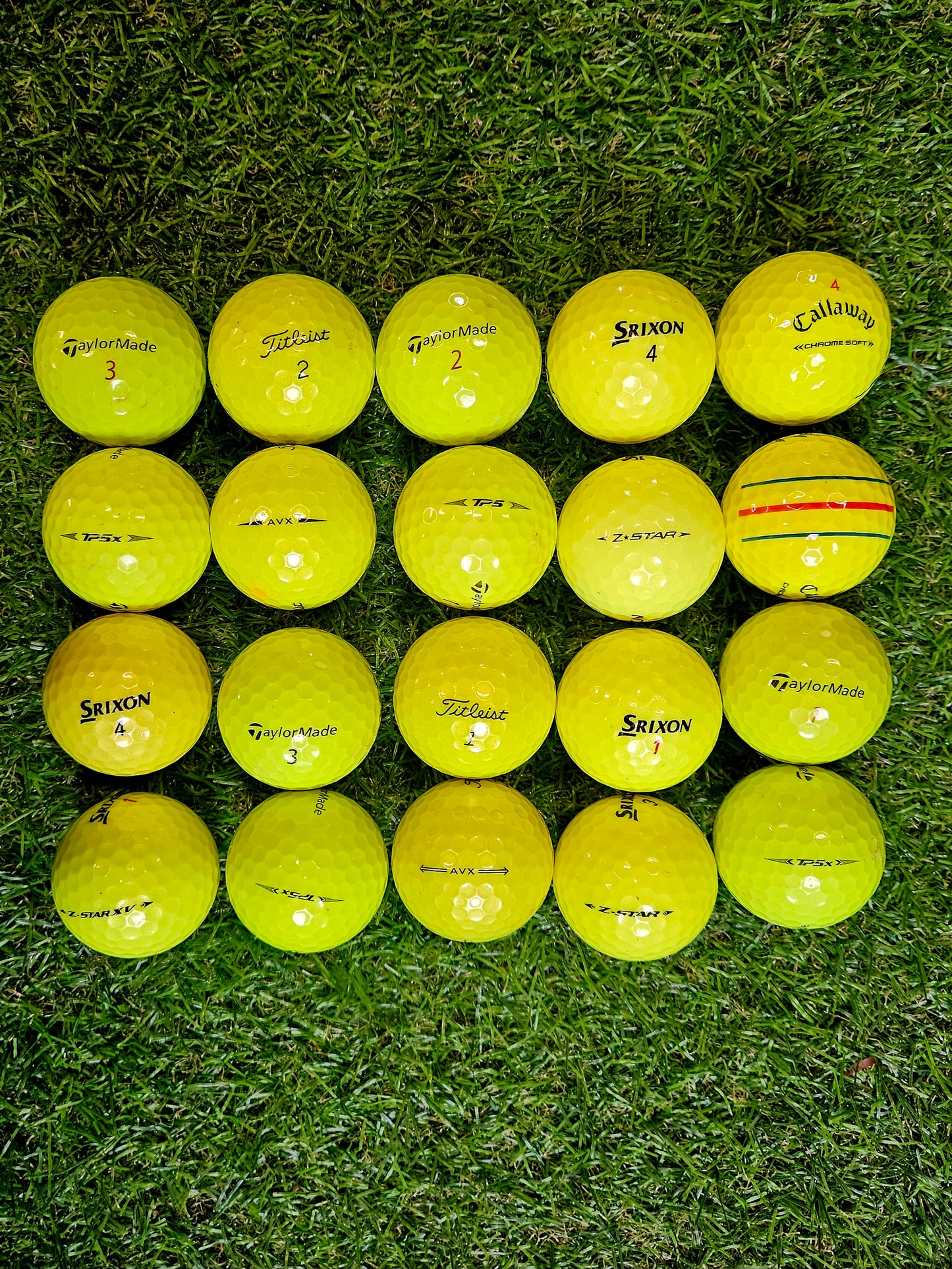 Tour Mix Yellow/Green - Pack of 10 golf balls